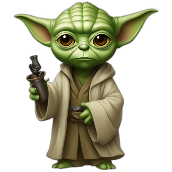 yoda with a sherlock holmes pipe emoji