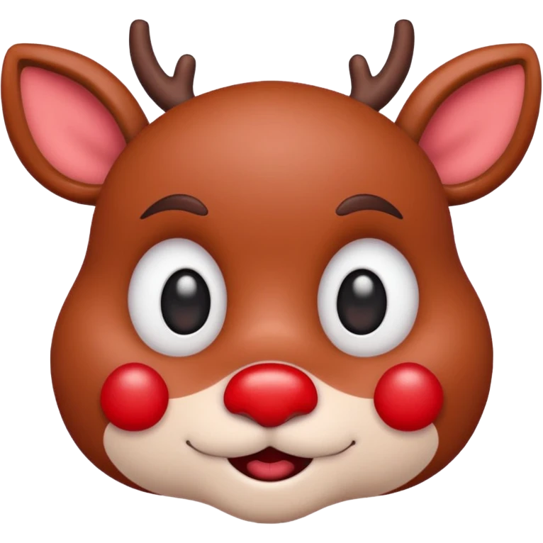 Rudolph cute face emoji for slack simple emoji
