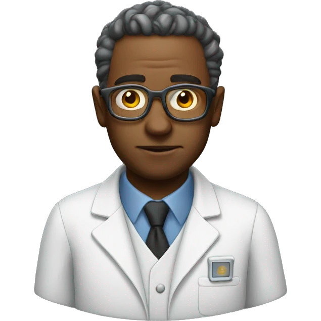 science serious man emoji