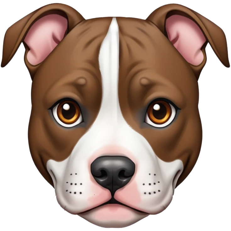 Brindle pit bull with white on its face emoji
