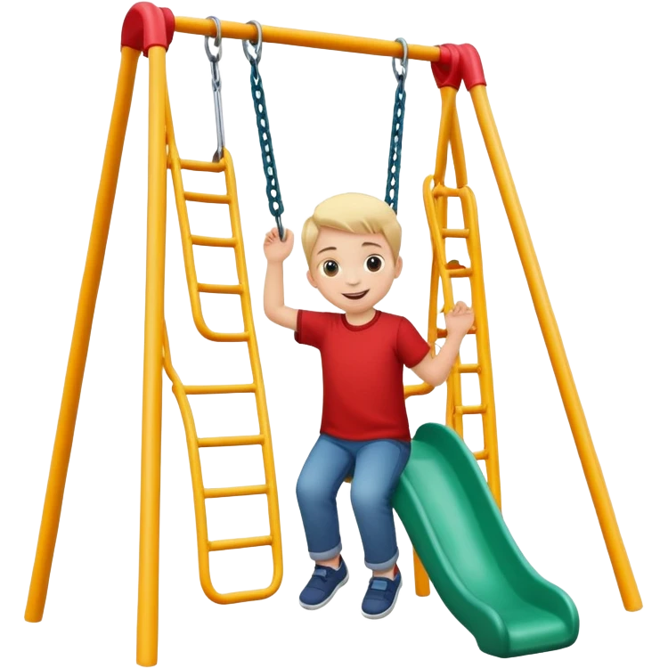 child playing at the playground emoji