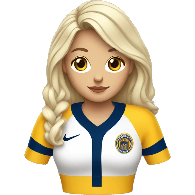 White lady wearing jersey of Aguilas del America  emoji
