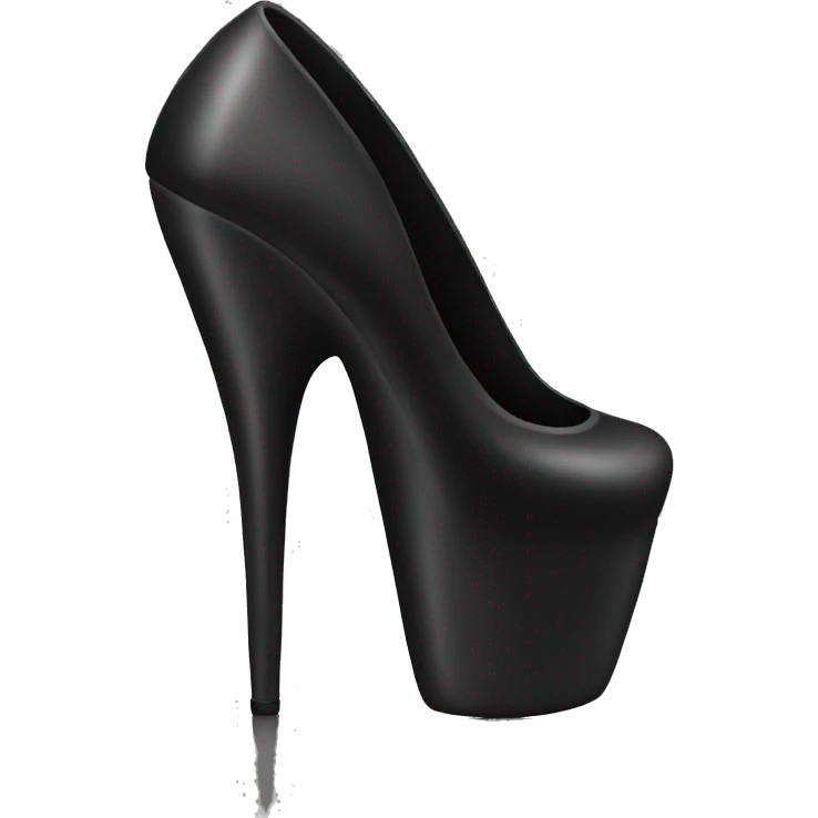 high heels that the bottom color is black emoji