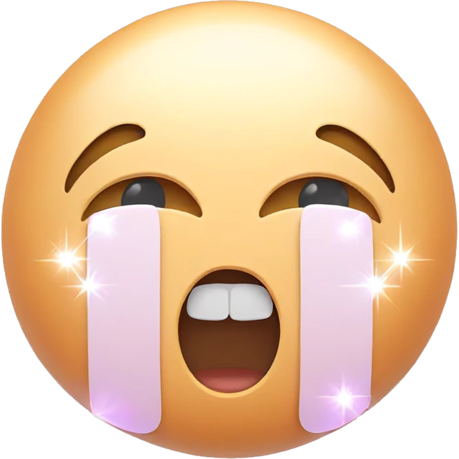 sparkling eyes on white background emoji