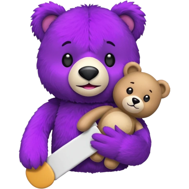 Bok the Hand Puppet from The Wiggles with purple bear puppet with  emoji