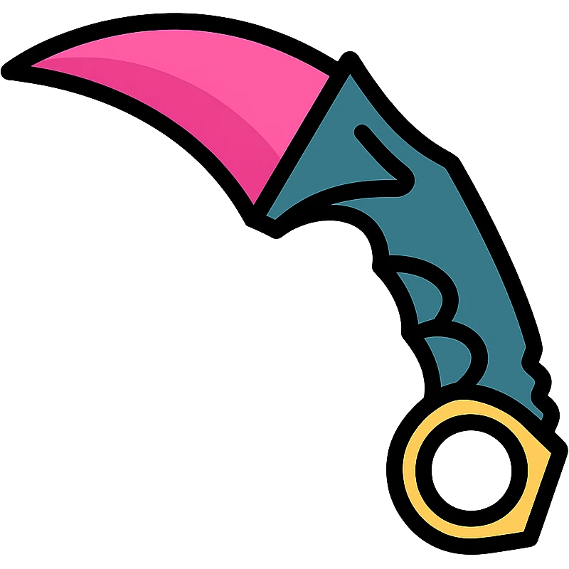 pink karambit knife cs2 emoji