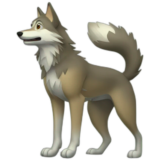 Loup dans la forêt emoji