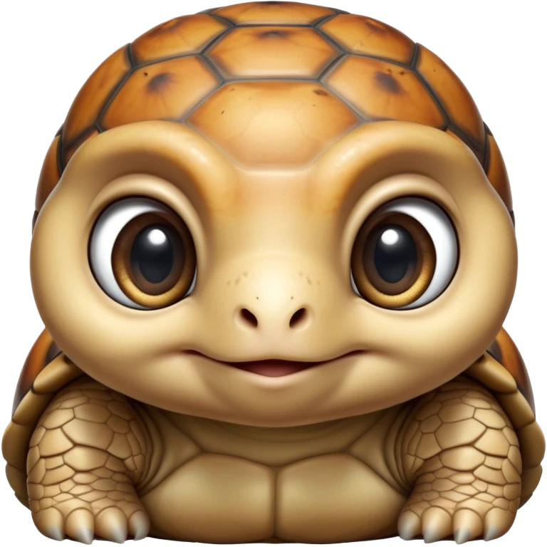 cinematic-baby tortoise-realistic--emoji,,-cute-wise-face-peering-ahead-with-calm-determination,-cute large-eyes-reflecting-centuries of wisdom, emoji
