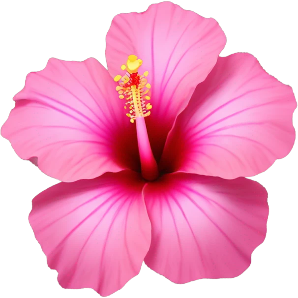 pink hibiscus emoji