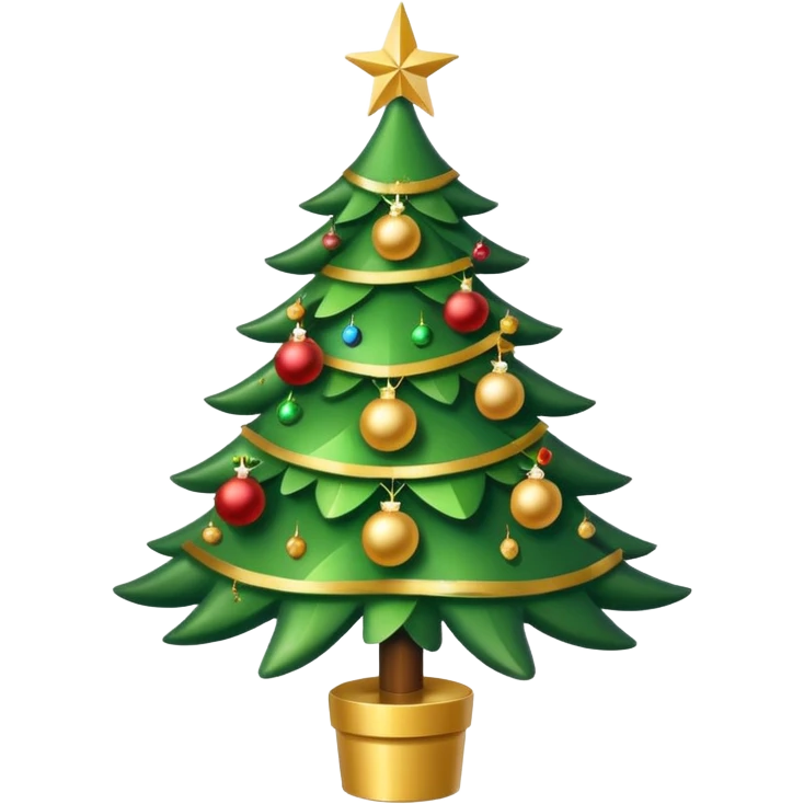 Beautiful Christmas tree emoji