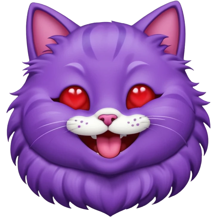 Laughing purple heart cat emoji