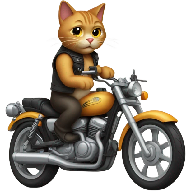 cat riding a motorcycle emoji