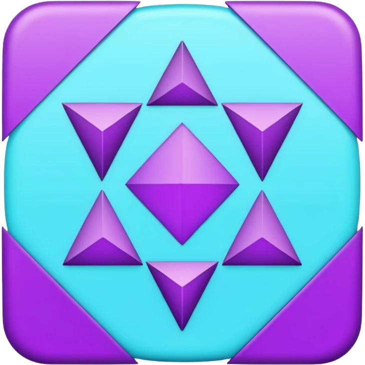 
purple and cian symbol correct emoji