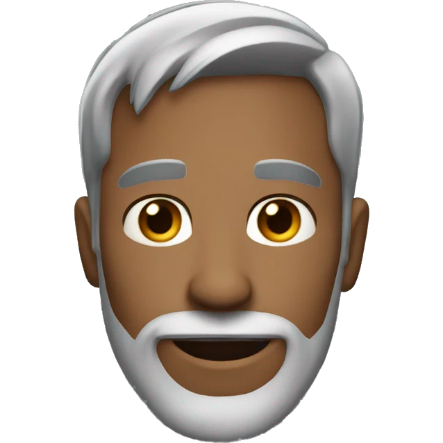 male, 34 years old, little bit grey hair, big, small fade beard emoji