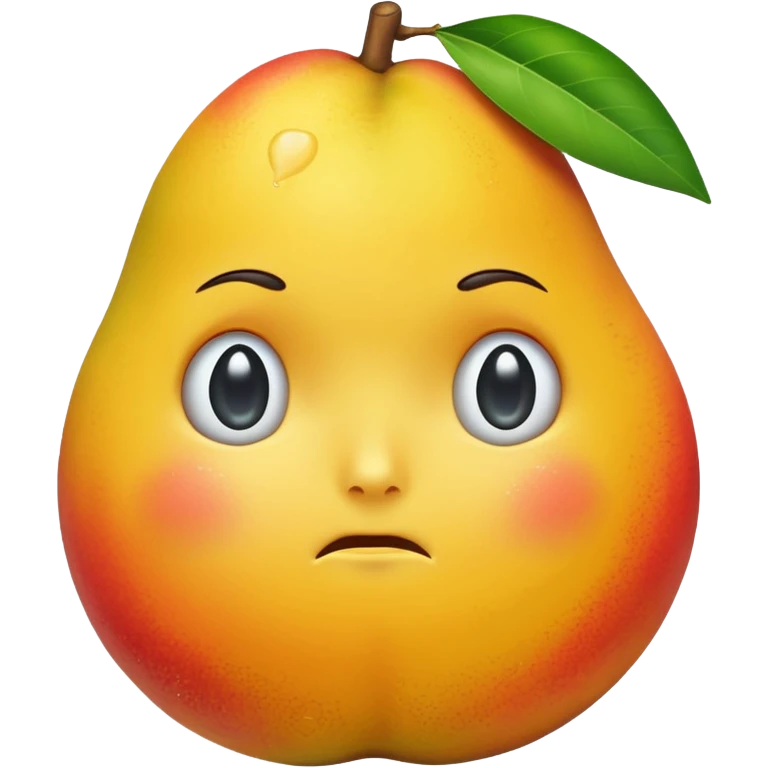 A very sad mango emoji
