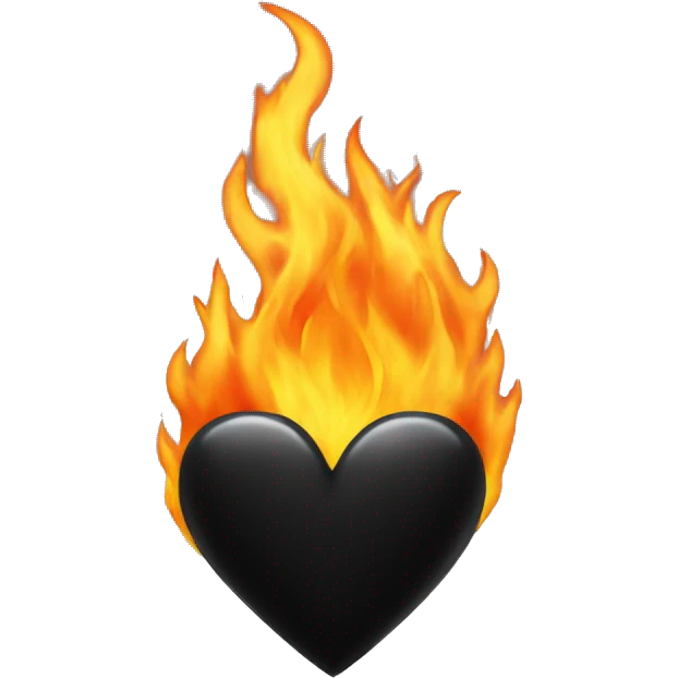 black heart on fire emoji