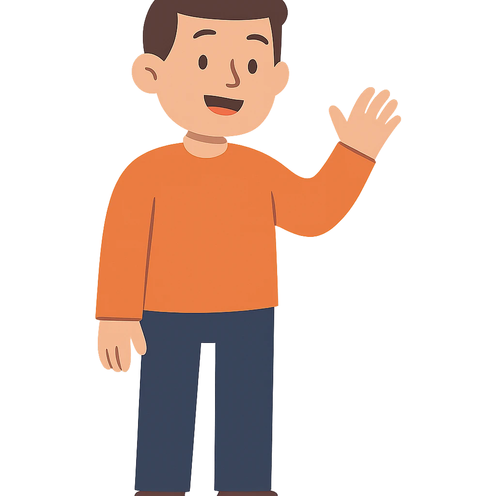 flat toon style man emoji