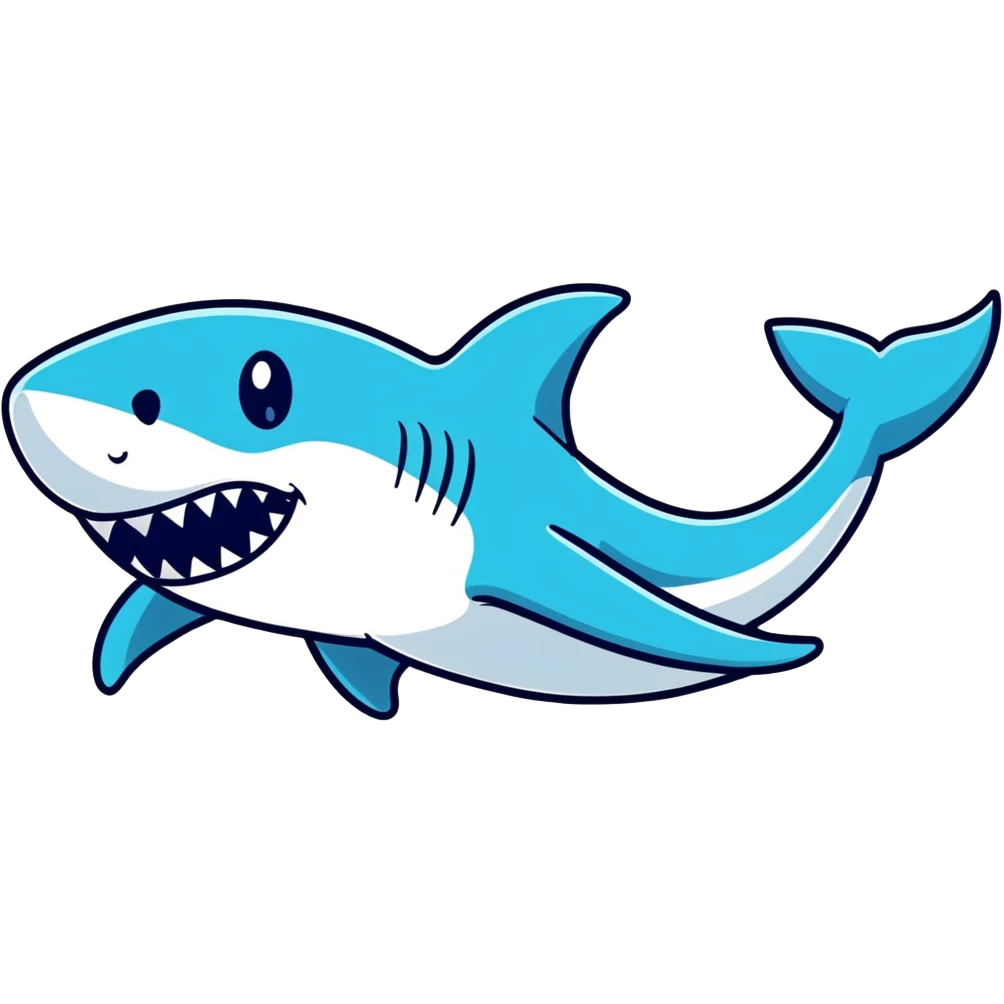 shark with blue shoes emoji