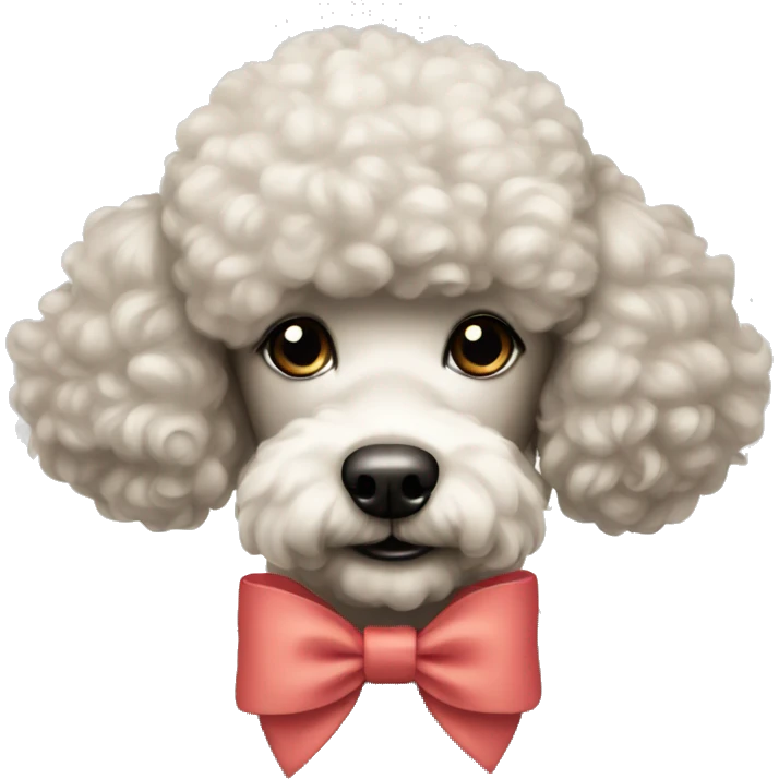 Poodle with a bow emoji