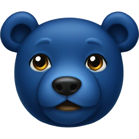 Dark blue teddy bear emoji