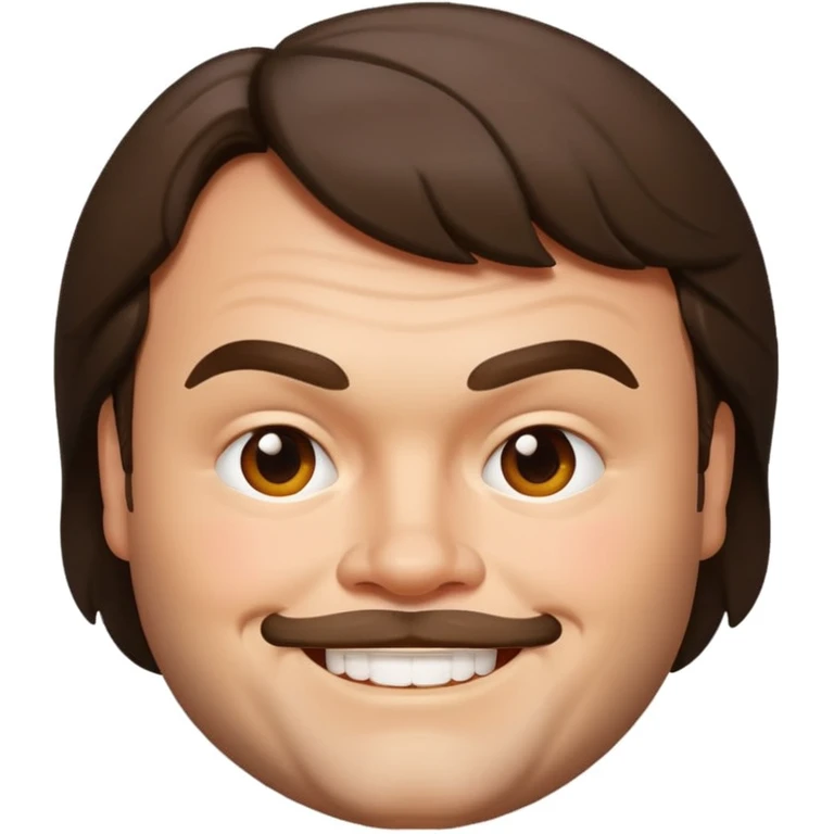 portrait of Jack Black, apple emoji style emoji