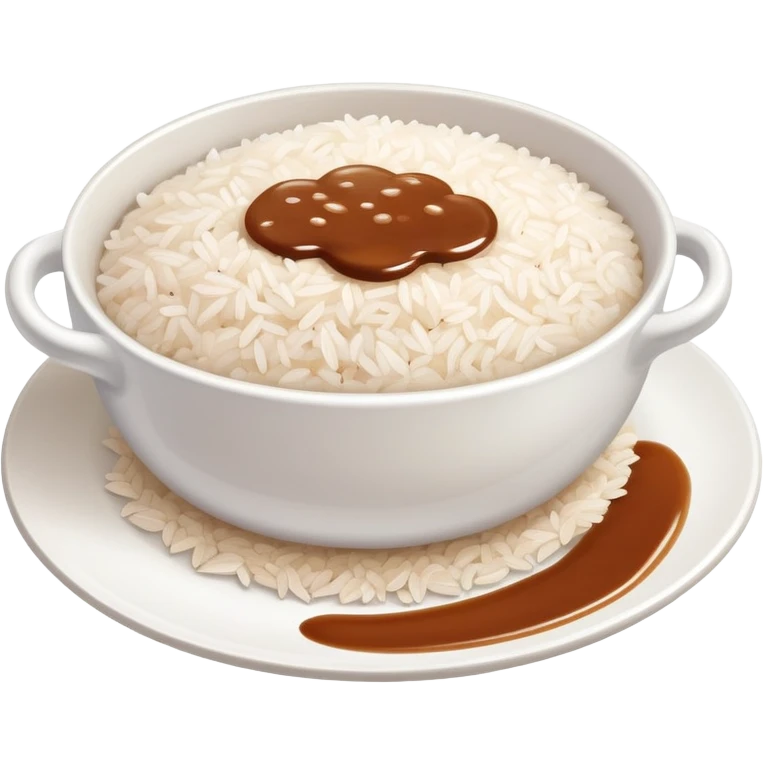 Rice and gravy  emoji