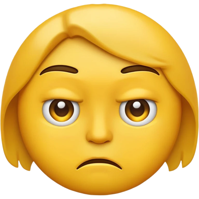 Normal yellow emoji annoyed  emoji