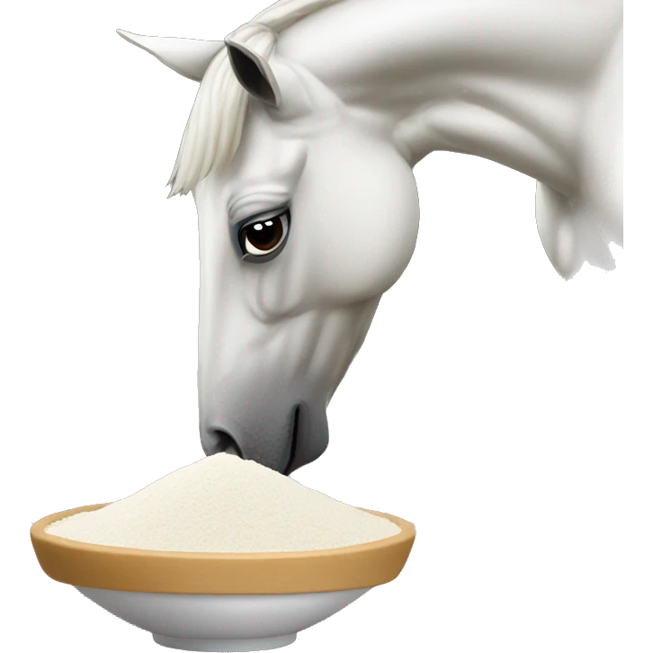 Horse checking what white flour tastes like emoji
