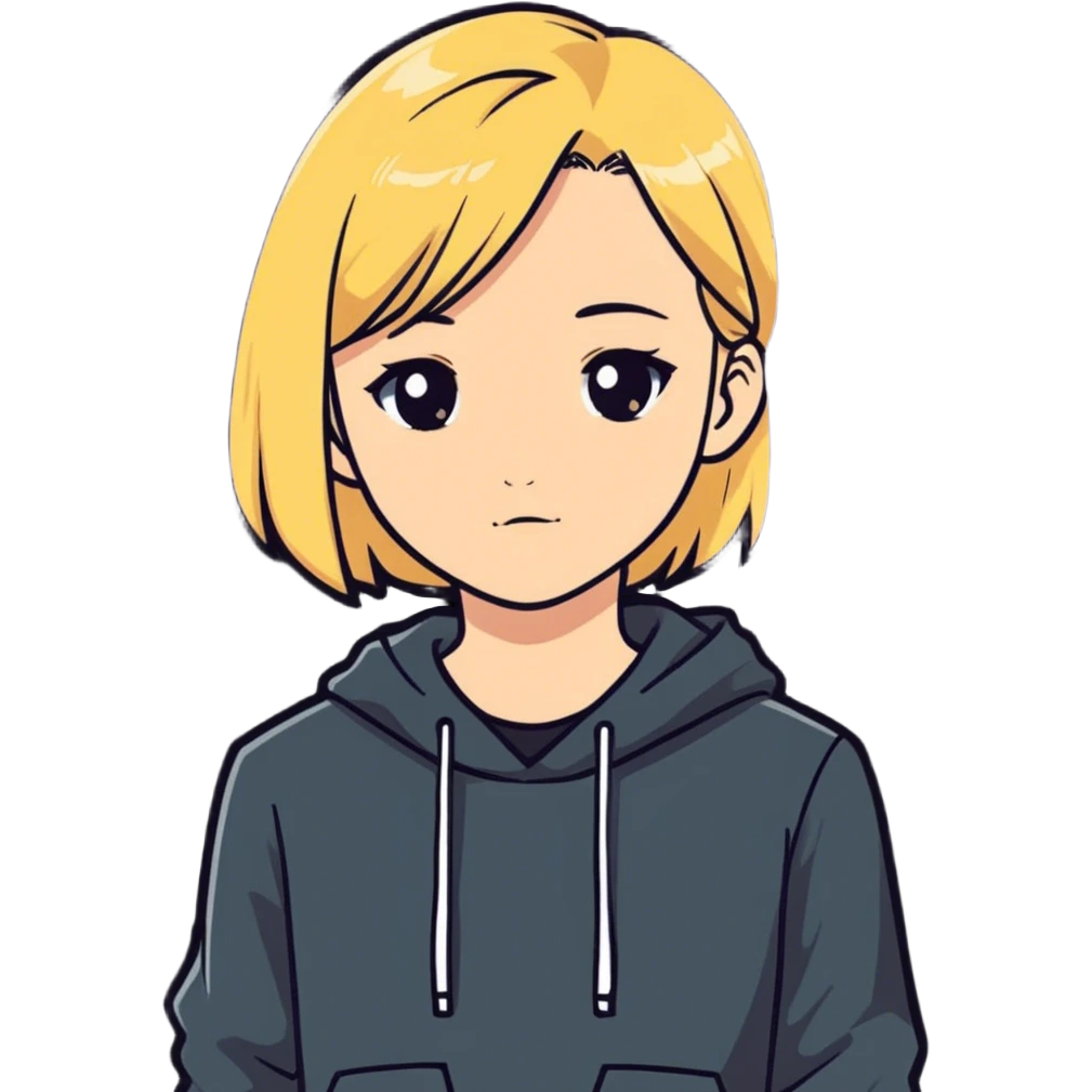 realistic portrait of blonde girl emoji