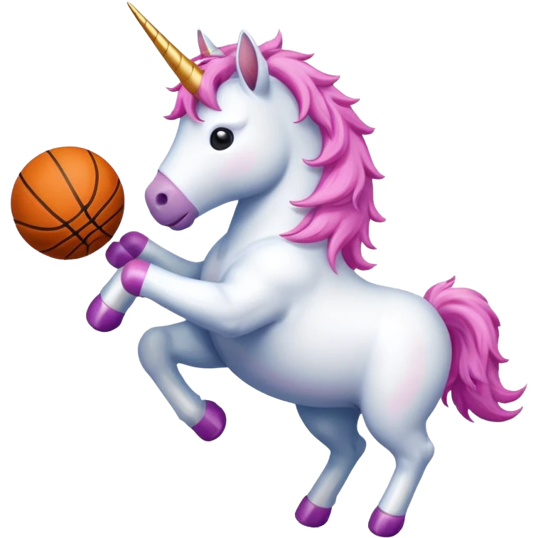 unicorn playing basketball emoji