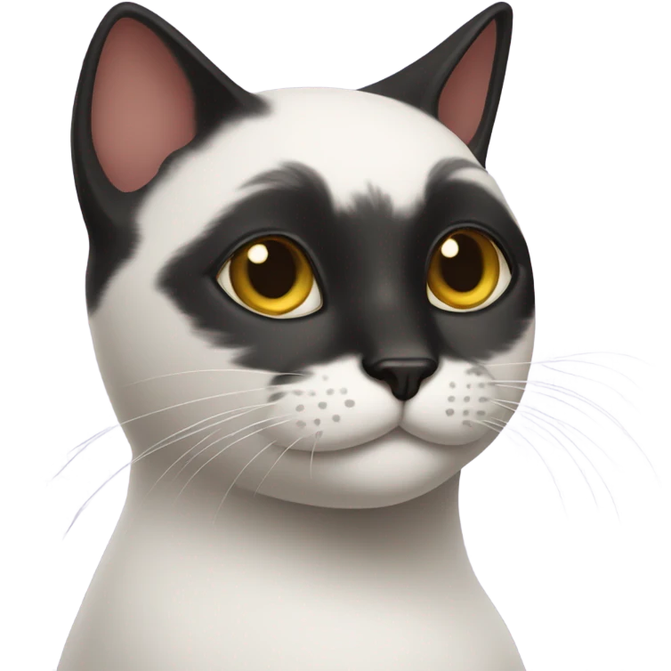 Black cat with a moustache emoji