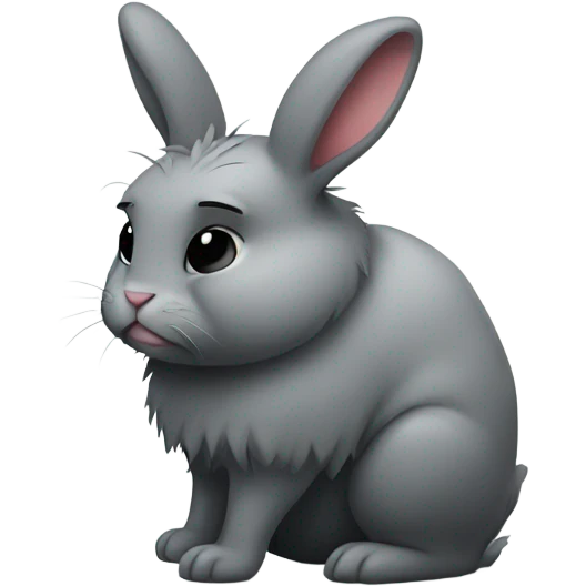 A depressed Emo rabbit emoji