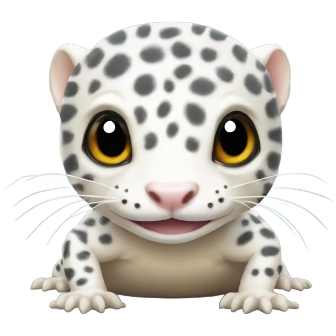 White leopard gecko emoji