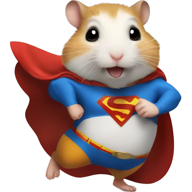 hamster superman thumbs up emoji