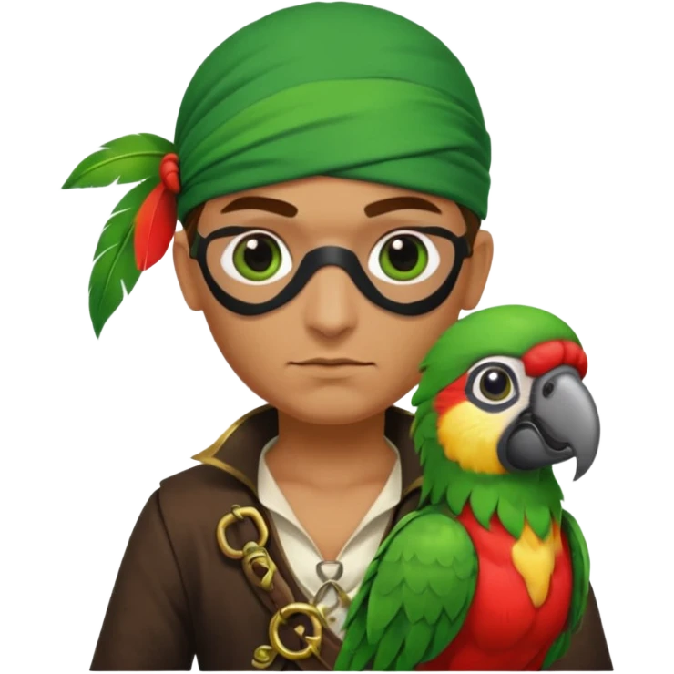 pirate and parrot emoji