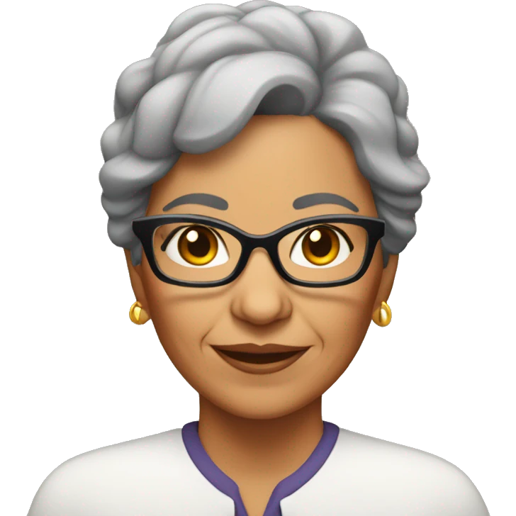 older hispanic woman with glasses emoji