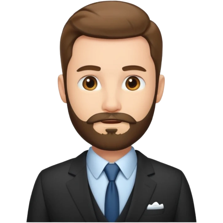 suit man,beard emoji
