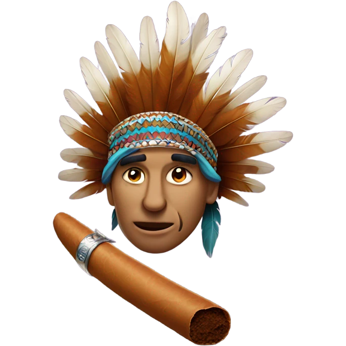 Feather Indian smoking cigar emoji