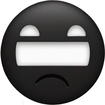 Black circle and write inside (3ahet)  emoji