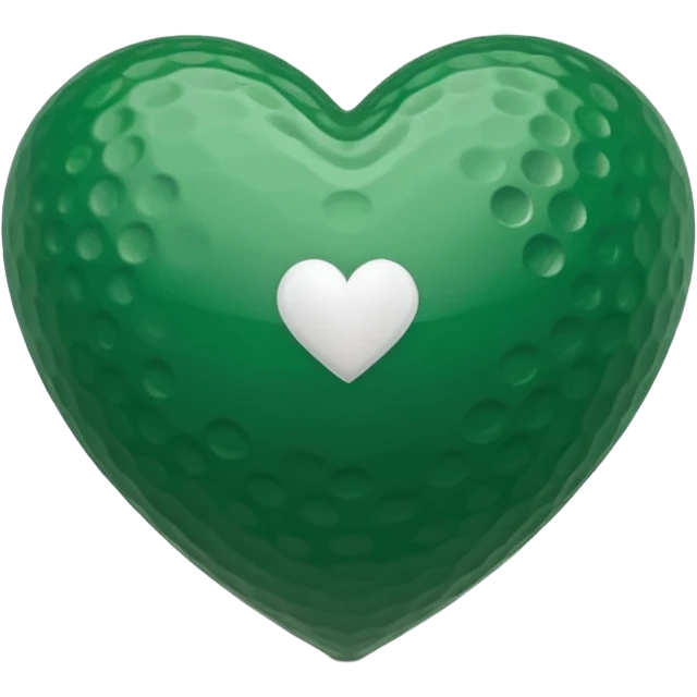 Masters green heart shaped golf ball emoji