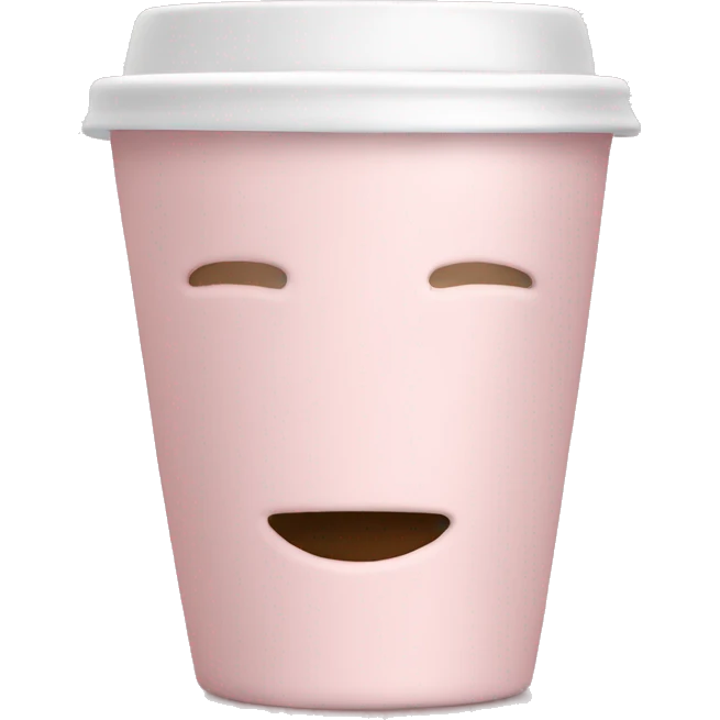 Pale pink ceramic coffee cup emoji