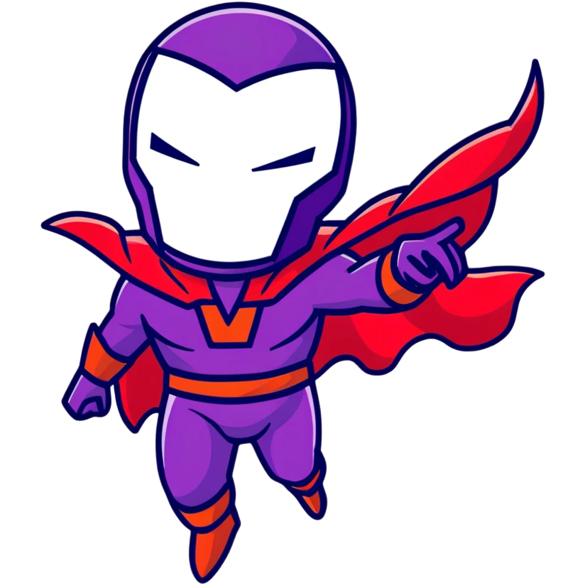 Magneto Marvel villain with red helmet and purple cape using magnetic powers emoji