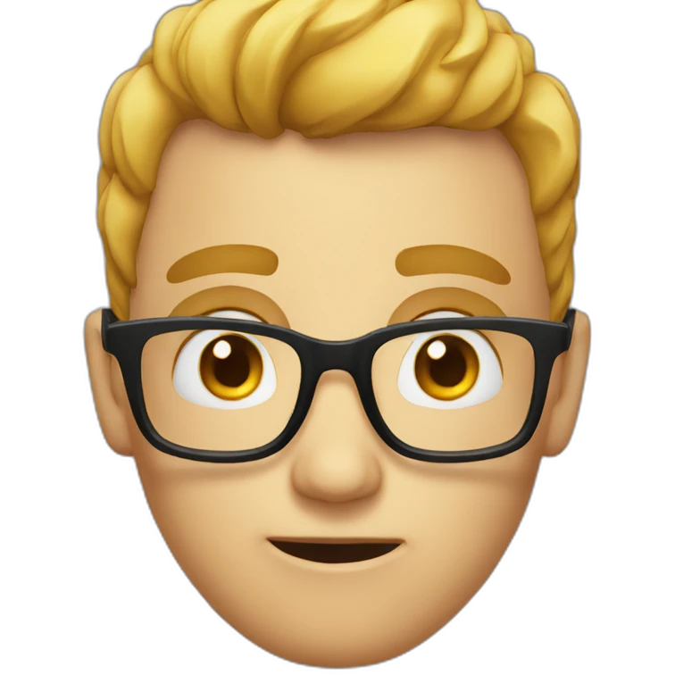 Nerd emoji shock face emoji