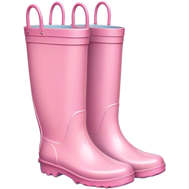  light pink rain boots in water emoji