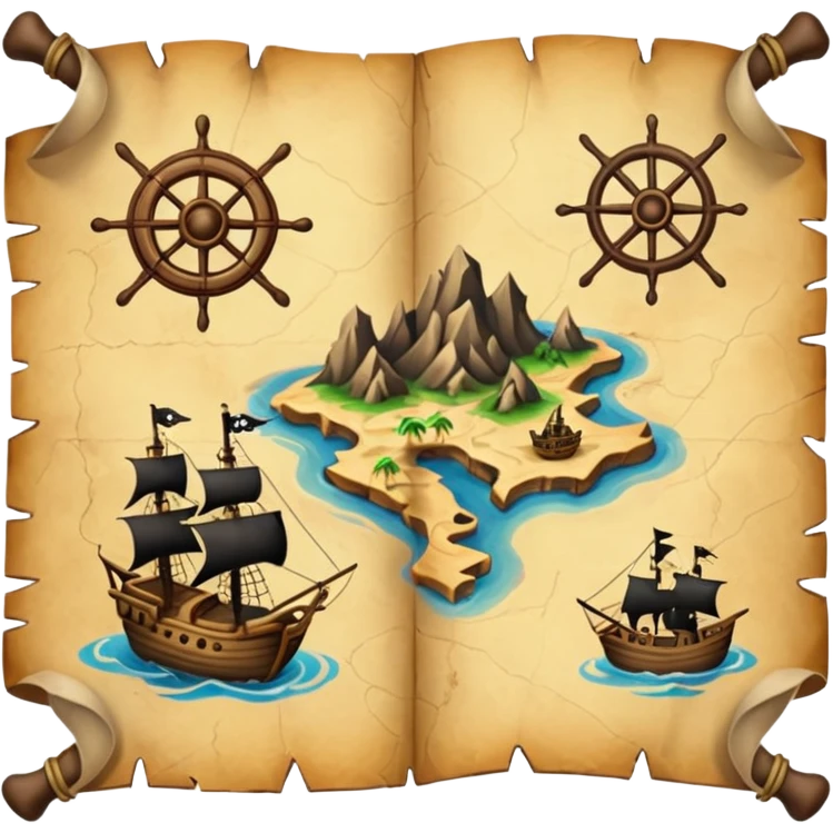 pirates map emoji