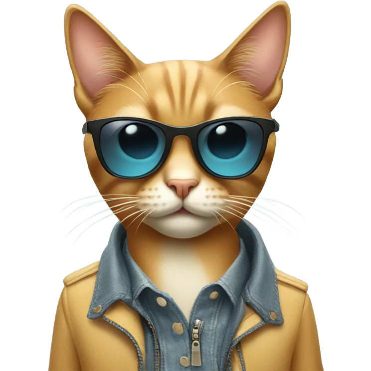 Cat with sunglasses emoji