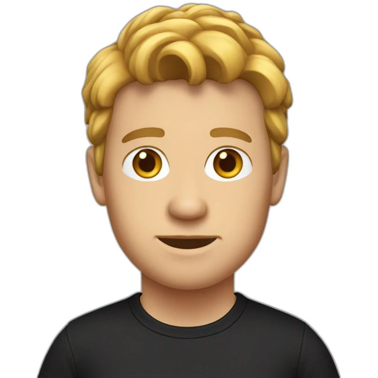 Axel Krottler with a black t-shirt emoji