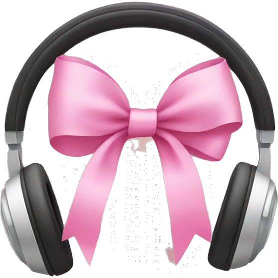Headphones with pink bows emoji