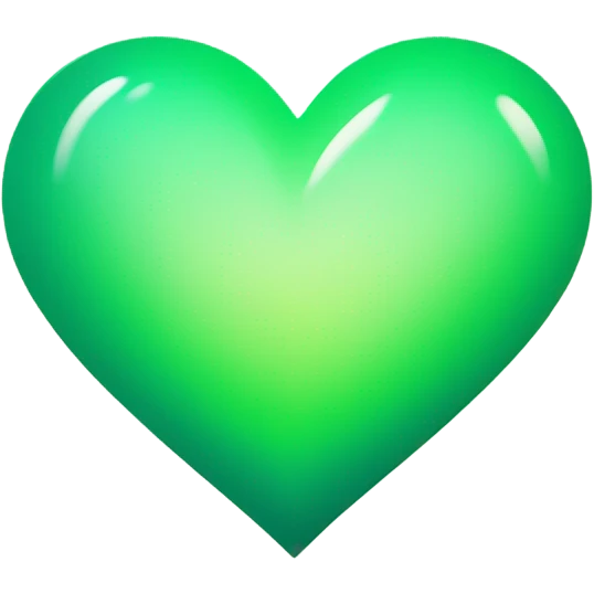 Green gradient heart  emoji