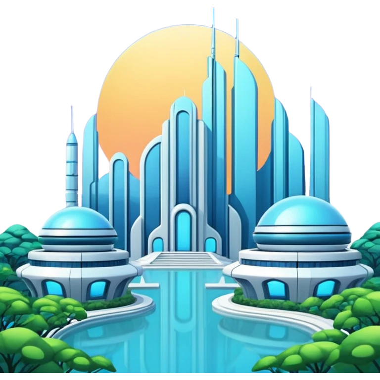 Utopian Futuristic Aesthetic Scenery Deco emoji